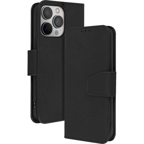 Avizar, Iphone 13 Pro Custodia In Pelle Premium Con Funzione Stand, Nero-image