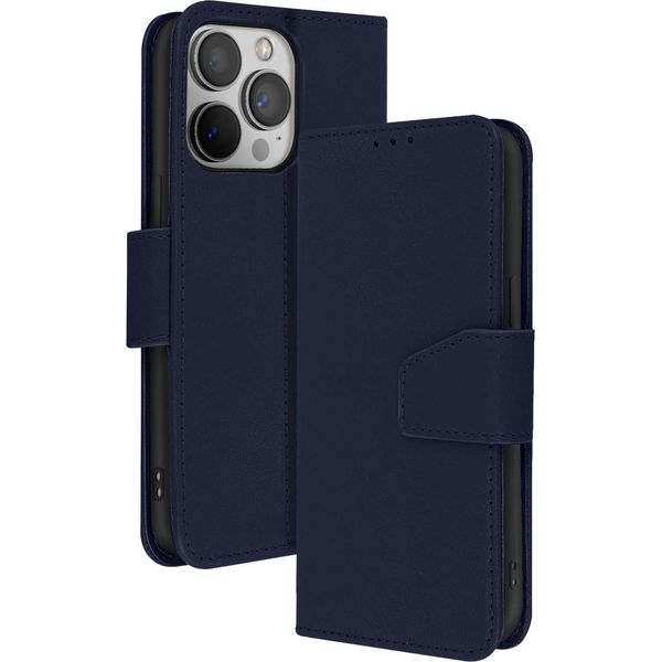 Avizar, Custodia In Pelle Per Iphone 13 Pro Max Premium Con Funzione Stand, Blu Scuro-image