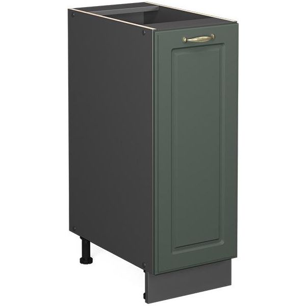 Vicco Armadio Cucina Dispensa Alto Fame-Line, 30 Cm Senza Piano Di Lavoro, Verde-Oro Country House/Antracite-image