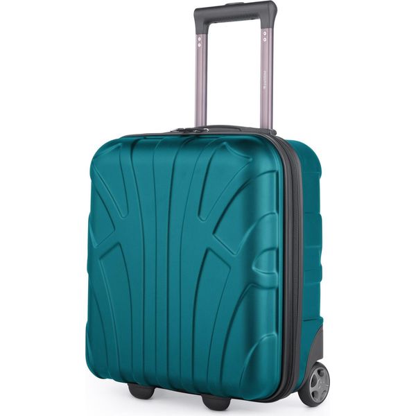 Suitline - Bagaglio A Mano 45X36X20 Cm Piccola Valigia Easyjet Trolley Sottosella 2 Ruote Cabina Valigia 45Cm Cabin Bag Max 30L Franchigia Bagaglio Aereo Sottosella, Verde Acqua-image