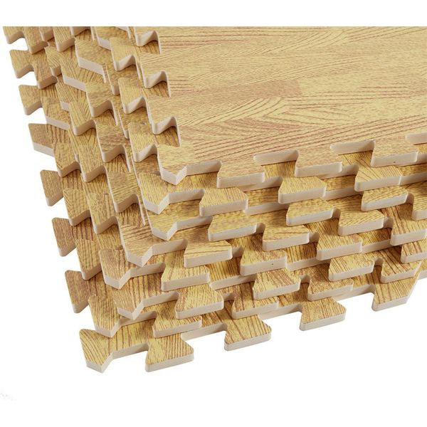 Wisfor 12 Pcs Tappetino Di Protezione Del Pavimento Tappetino Protettivo Tappetino Di Puzzle Tappetino Di Protezione Del Pavimento Tappetino Di Sottofondo, Naturale, 1,2 Cm Di Spessore-image