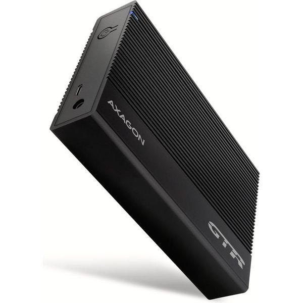 Axagon Axagon EE35-GTR USB-C 5Gbps - Sata 6G, 3,5 Ribbed Box Black - Custodia Usb Typ C Per Hdd 3,5-image