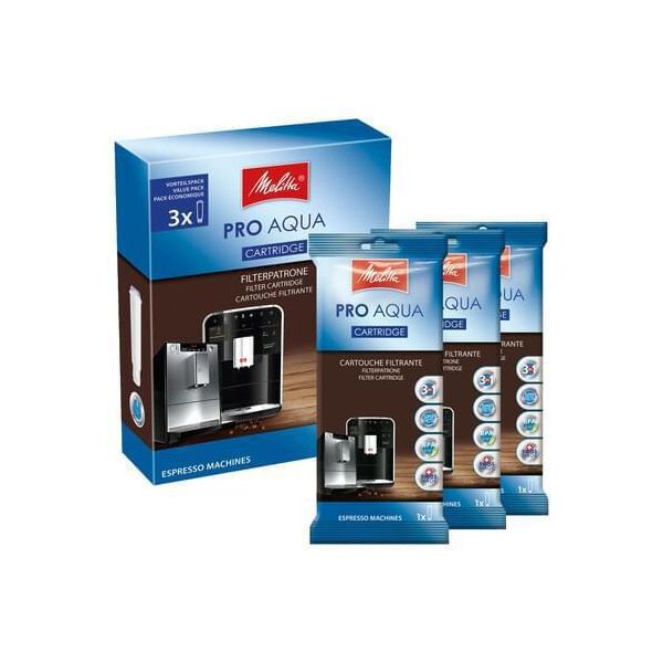 Cartuccia Filtro Melitta Pro Aqua In Confezione Da 3 Pezzi Per Macchine Da Caffè Completamente Automatiche Melitta-image