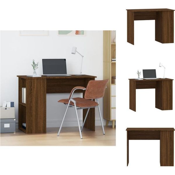 Vidaxl Scrivania Look Rovere Marrone 100X55X75 Cm Materiale A Base Di Legno - Scrivanie-image