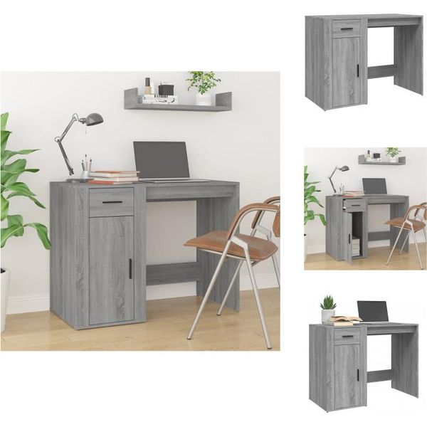 Vidaxl Scrivania Grigio Sonoma 100X49X75 Cm In Legno - Scrivanie-image
