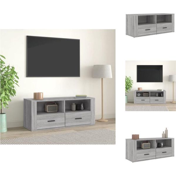 Vidaxl Mobile Tv Grigio Sonoma 100X35X40 Cm In Legno - Mobili Tv-image