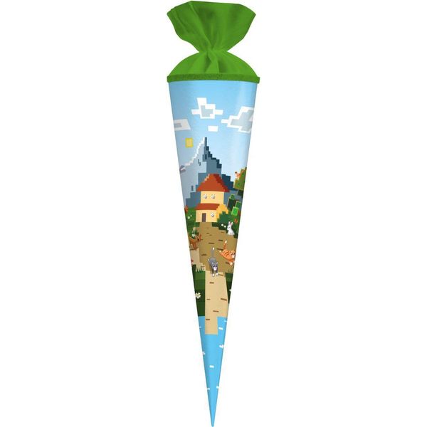 Cono Scuola Goldbuch My Game 70 Cm Design Pixel Con Chiusura In Feltro-image