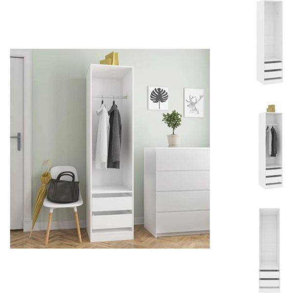 Vidaxl Armadio Con Cassetti Bianco 50X50X200 Cm Materiale A Base Di Legno - Armadi-image