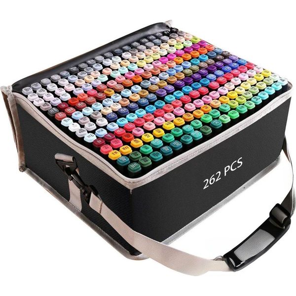 Set Di Pennarelli Ad Alcool Extralink, Pennarelli, Sacchetto Di Trasporto, 262 Pezzi-image