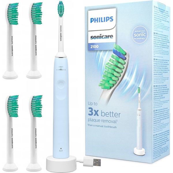Philips Sonicare Spazzolino Sonico HX3651 13 Blu Con 4 Spazzole Collegabili-image