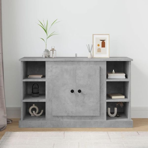 Maison Exclusive - Credenza Grigio Cemento 100X35,5X60 Cm Materiale Ligneo-image