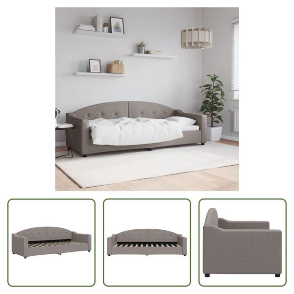 The Living Store Daybed Taupe 80X200 Cm In Tessuto-image