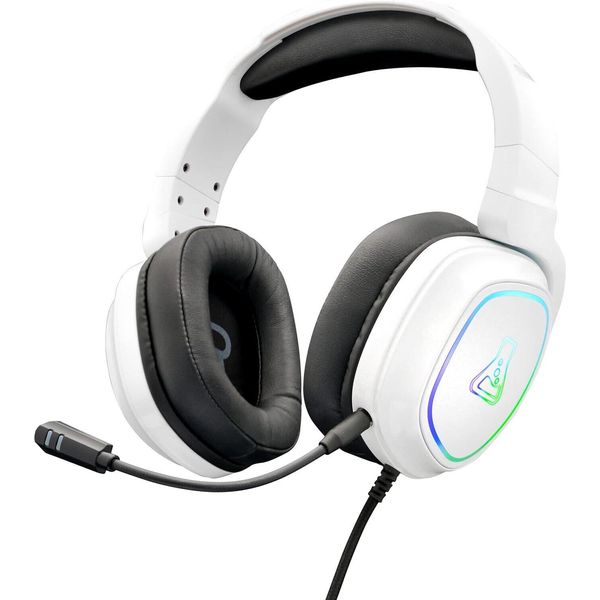 Cuffie Da Gioco Con Microfono Staccabile, Con Luce Led, Con Cavo Stereo Sound Bass 3,5 Mm, Compatibili Con Ps4/Ps5/Xbox/Switch/Pc-image