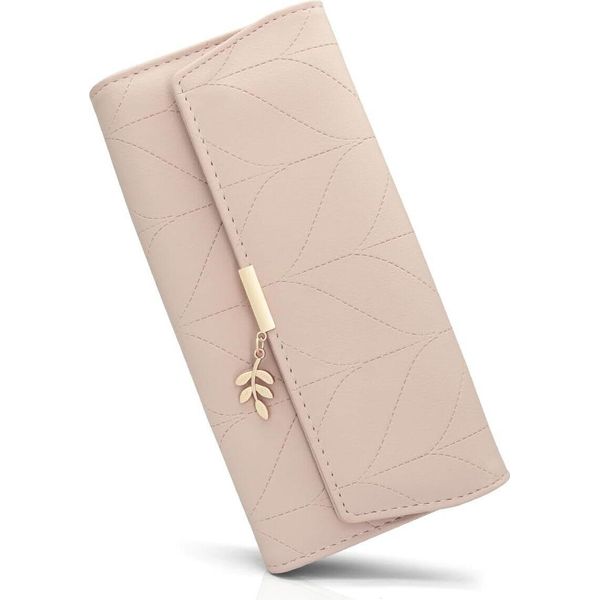 Portafoglio Lungo Da Donna, Portafoglio Grande Da Donna Con 9 Scomparti Per Carte Di Credito Portafoglio Lungo Grande Con Tasca Per Monete Con Cerniera E Molti Scomparti-image