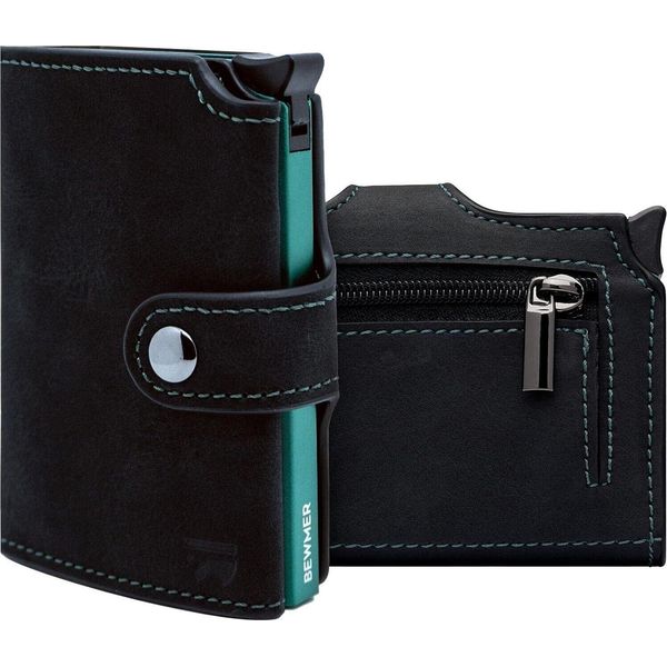 Portafoglio Sottile Schermato Con Scomparto Per Monete Per Uomini E Donne | Portacarte Con Scomparto Per Monete, Protezione Rfid E Anti-Clonazione | Banconote, Monete E 9 Carte Di Credito-image