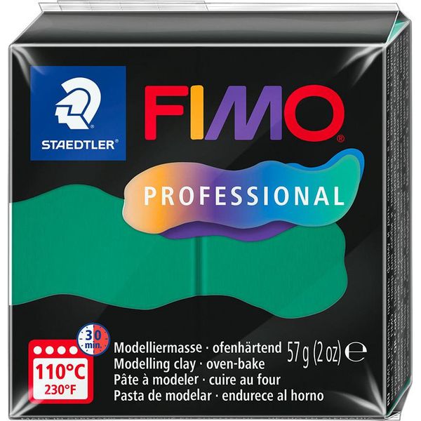 Fimo 8040-500 Fimo Professional Argilla Da Modellare, Indurimento A Forno, 57 G, Verde-image