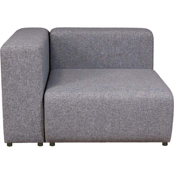 Modulo Divano 'Suldal' Elemento Angolare Con Bracciolo A Sinistra 110 X 109 X 68 Cm Tessile Grigio-image