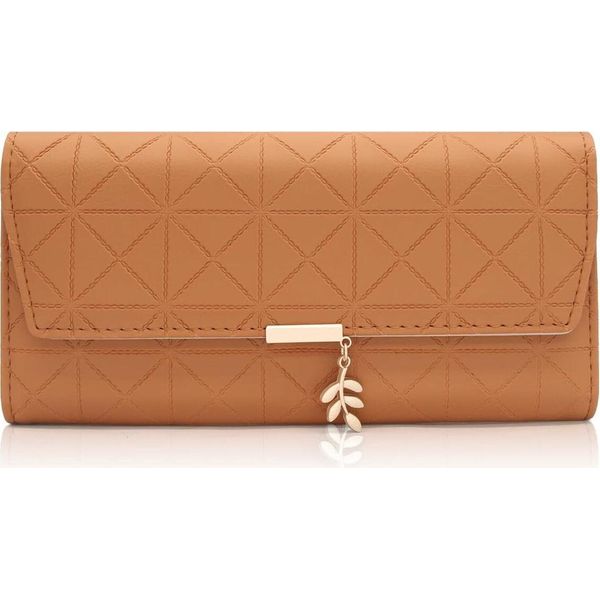 Portafoglio Grande Da Donna In Finto Cuoio Con 9 Scomparti Per Carte Portafoglio Lungo Da Donna Grande Con Tasca Per Monete Con Cerniera E Molti Scomparti (-Brau)-image