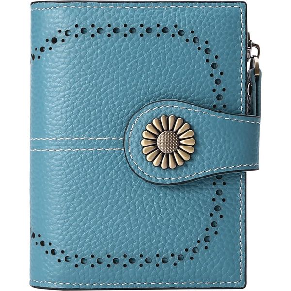 Portafoglio Da Donna Sendefn In Vera Pelle Morbida, 16 Scomparti Per Carte, Portafoglio Compatto Con Blocco Rfid, Design Elegante Per Una Protezione Sicura-image