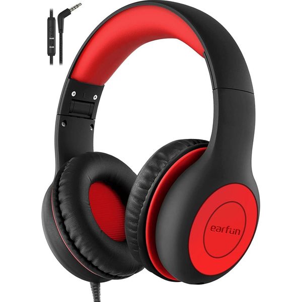 Cuffie Per Bambini, Cuffie Con Cavo, Limitatore Di Volume Da 85/94 Db, Pieghevoli, Regolabili, Suono Stereo, Microfono Hd, Condivisione Audio, Cuffia Auricolare-image