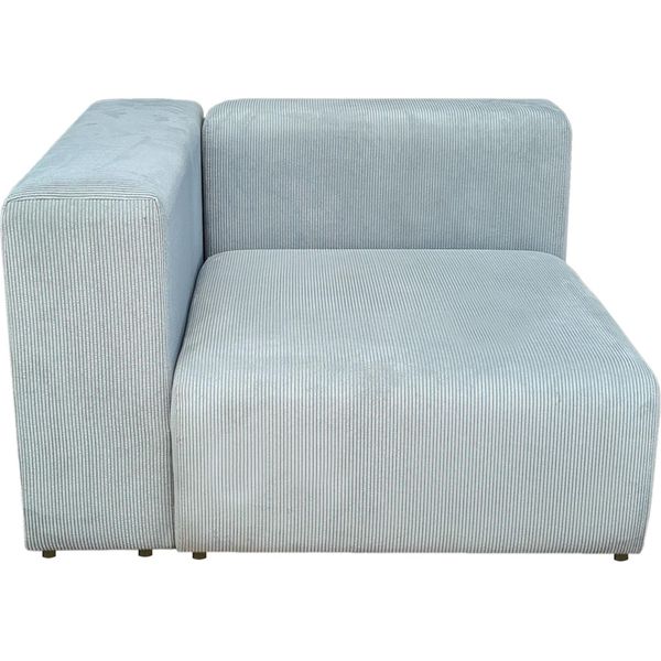 Modulo Divano 'Suldal' Elemento Angolare Con Bracciolo A Sinistra 110 X 109 X 68 Cm Cordino Azzurro-image