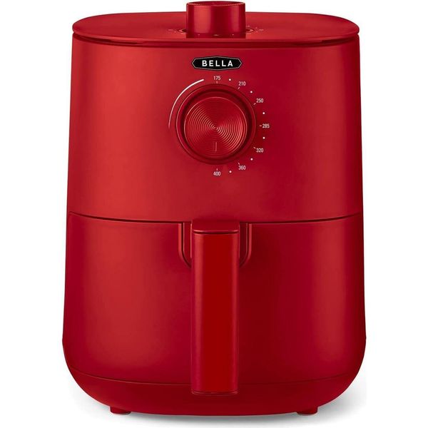 Friggitrice Manuale Ad Aria Calda Da 3 Litri, Frittura Senza Olio, Padella Antiaderente Lavabile In Lavastoviglie E Cestello Per Friggere Per Una Facile Pulizia, Tappetino Rosso-image