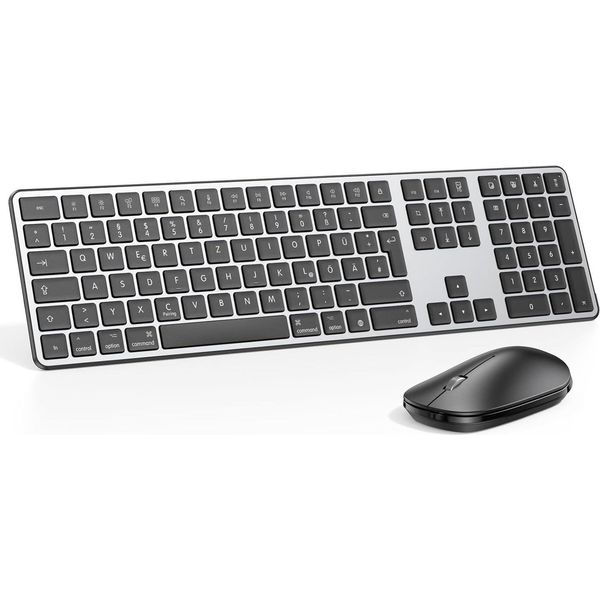 Tastiera E Mouse, Omoton Tastiera E Mouse Wireless Per Apple Macbook Pro/Air, Imac, Imac Pro, Mac Mini/Pro, Batteria Aaa, Dimensioni Complete, Multipli-image