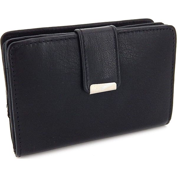 Portafoglio Da Donna In Morbida Pelle Con Protezione Rfid - Portafoglio Da Donna (Nero)-image