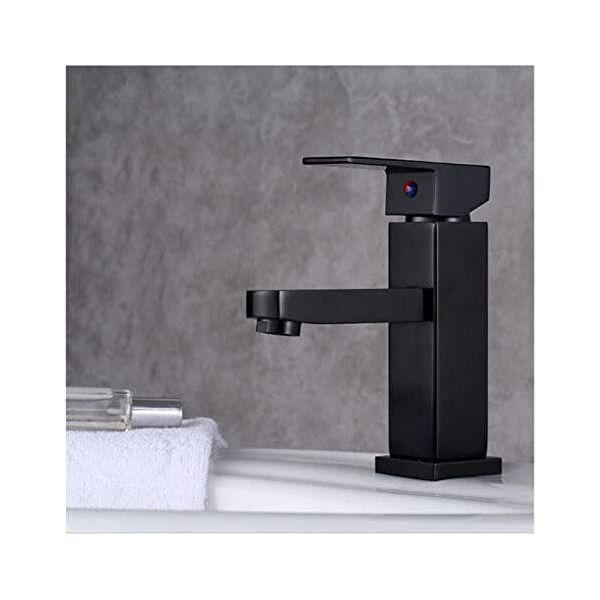 Rubinetto Del Bacino Del Bagno Rubinetto In Alluminio Del Miscelatore Dell'acqua Calda E Fredda Rubinetti Del Lavandino D'intervento Montati A Ponte (Colore: 1)-image