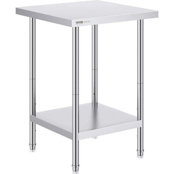 Tavolo Di Preparazione In Acciaio Inox Tavolo Da Lavoro 610X610 Mm Tavolo Da Cucina Commerciale-image