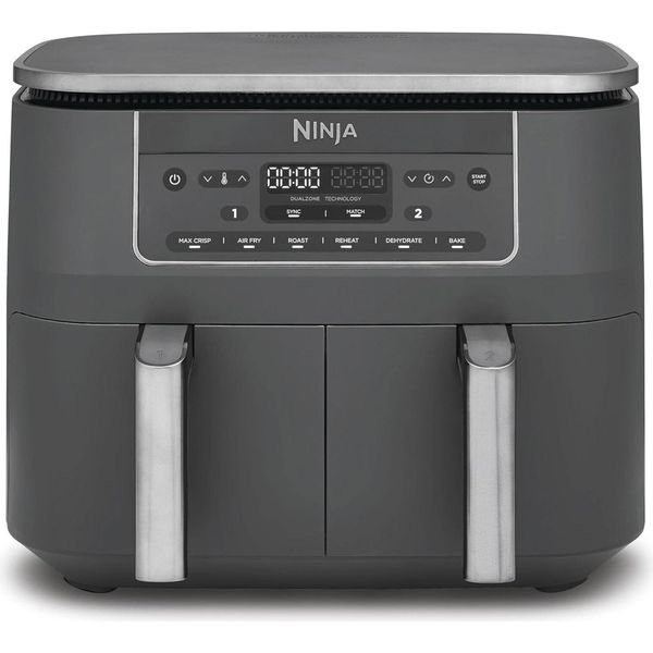 Sharkninja Ninja DZ300EU, Friggitrice Ad Aria Calda, 7,6 L, 3,2 Kg, 240 °C, Doppia, Grigio-image