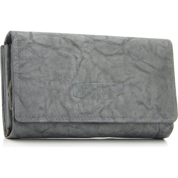 Portafoglio Da Donna Xxl In Pelle Bovina Con Rfid Portafoglio Da Donna Con Molti Scomparti (Grigio)-image