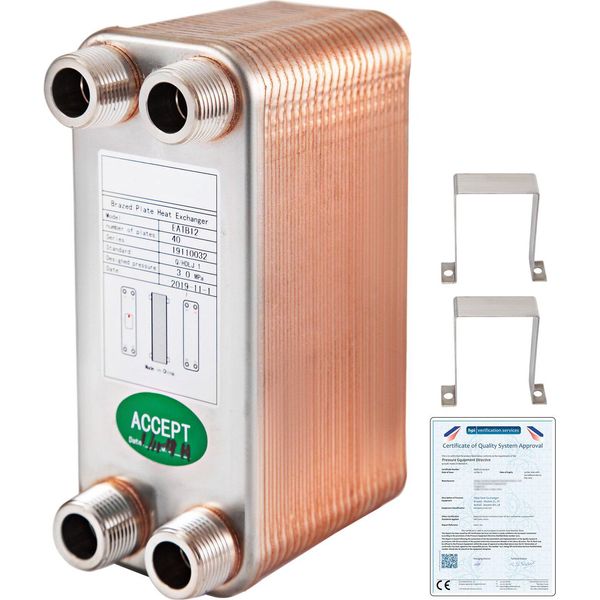 EATB12 Scambiatore Di Calore A Piastre Scambiatore Di Calore A Piastre 40 Scambiatore Di Calore A Piastre Acciaio Inox 316 L Scambiatore Di Calore Riscaldamento-image