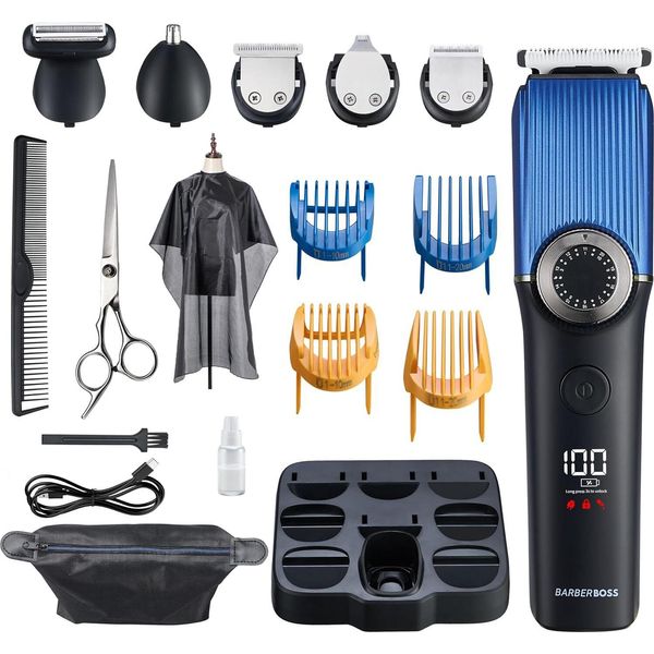 Regolabarba Da Uomo, Tagliacapelli A Batteria Da Uomo: Trimmer Da Uomo, Kit Di Toelettatura, Impermeabile, Regolabarba Da Naso Da Uomo-image