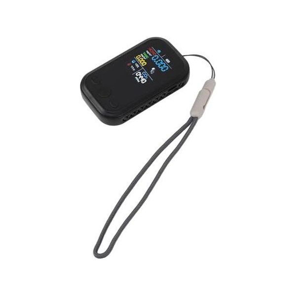 Tester Della Qualità Dell'aria, Rilevatore Di CO2 Efficiente E Compatto, Rilevamento Della Temperatura Dell'umidità Tvoc, Ufficio Portatile (Nero)-image