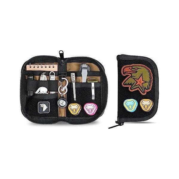 Viperade VE20 Edc Pouch Piccolo Astuccio Per Attrezzi Con 5 Tasche E 3 Scomparti Elasticizzati Astuccio Organizzatore Per Attrezzi Tascabili Multitool-image