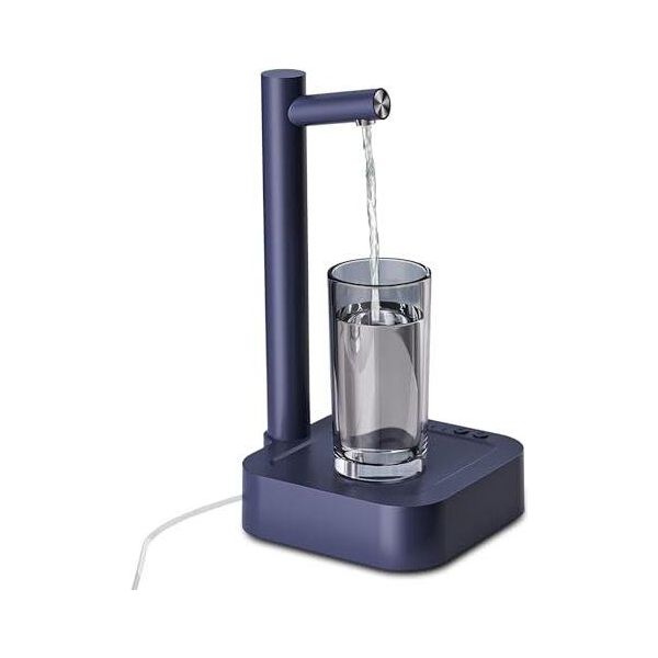 Dispenser D'acqua Da Tavolo Acqua Potabile, 7 Livelli Quantitativo Dispenser Automatico, Bottiglia Elettrica Usb Bottiglia Pompa (Blu Navy)-image