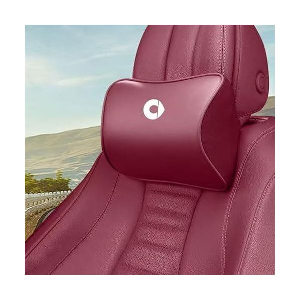 Cuscino Cervicale Auto Cuscino Lombare Per Smart Fortwo A450, Memory Foam Con Emblemi Cuscino Poggiatesta Schienale Cinghie Regolabili Sedile Auto-image