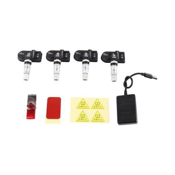Monitoraggio Della Pressione Degli Pneumatici, Sistema Di Monitoraggio Della Pressione Degli Pneumatici Dell'auto Tpms Usb Con Sensore Interno Per La Navigazione Android-image