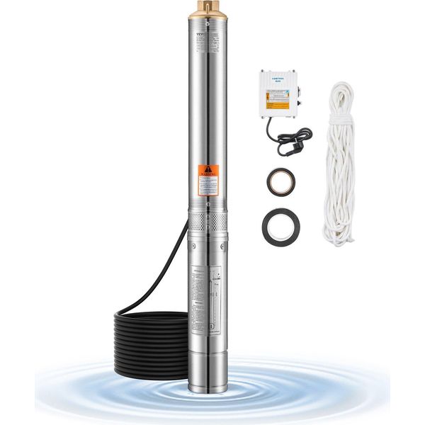 550W Profondo Pozzo Pompa Sommergibile In Acciaio Inox Pompa Acqua 279Ft 65L/Min-image
