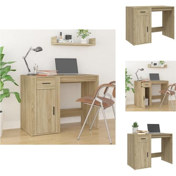 Vidaxl Scrivania Rovere Sonoma 100X49X75 Cm Materiale A Base Di Legno - Scrivanie-image