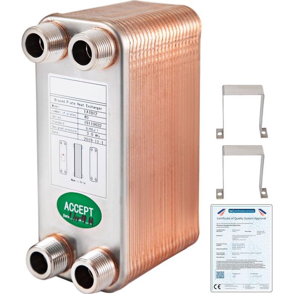 EATB12 Scambiatore Di Calore A Piastre Scambiatore Di Calore A Piastre 40 Scambiatore Di Calore A Piastre Acciaio Inox 316 L Scambiatore Di Calore Riscaldamento-image