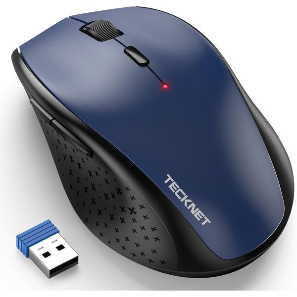 Mouse Wireless Tecknet, Mouse Wireless 2.4G Da 4800 Dpi Con Ricevitore Usb, Durata Della Batteria Di 30 Mesi, Tracciamento Ottico, Mouse Wireless Con 6 Pulsanti-image