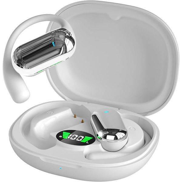 Leggero Bluetooth 5.4 Sport Earhook Air Bone Conduction Headphones Cuffie A Conduzione Ossea A Conduzione D'aria Con Archetto Per Jogging Corsa Ciclismo-image