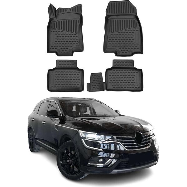 2017-2021 Renault Koleos Tappetini Tpe Nero 4 Pz-image