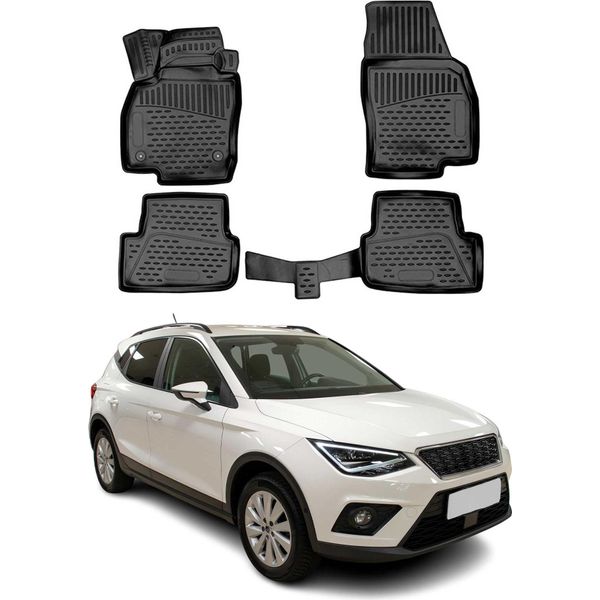2017-2021 Seat Arona Tappetini Tpe Nero 4 Pz-image