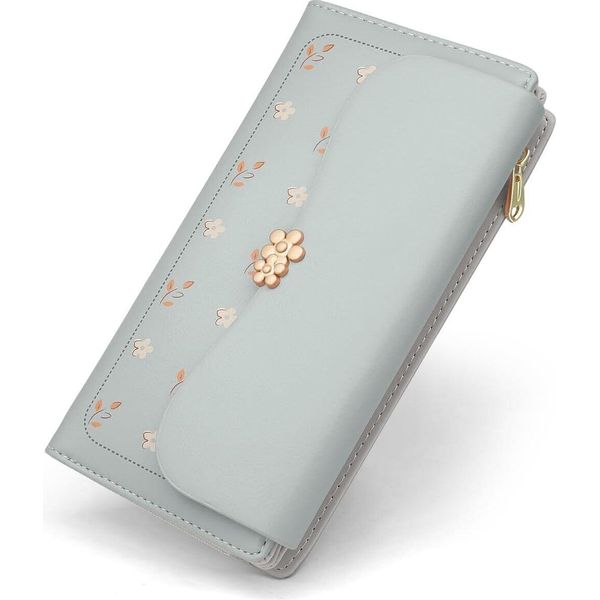 Portafoglio Donna Grande In Formato Lungo Portafoglio Donna Portafoglio Donna Molti Scomparti, Portafoglio Donna Con 10 Scomparti Per Carte E Tasca Portamonete Con Cerniera-image