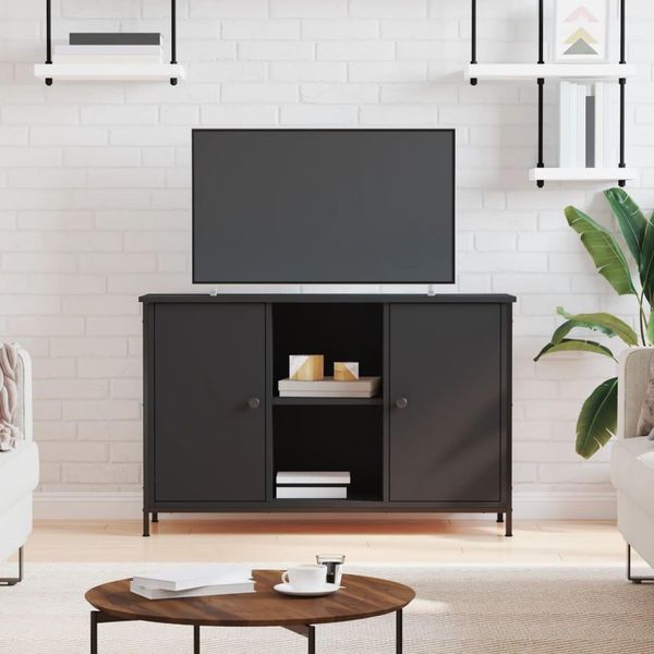 Mobile Tv Vidaxl Nero 100X35X65 Cm In Legno - Mobile Tv - Mobile Tv - Supporto Tv - Mobile Tv-image