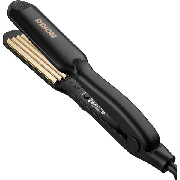 Piastra Per Capelli Arricciacapelli In Ceramica Ferro Per Capelli Con Rivestimento In Ceramica, Con 5 Impostazioni Di Temperatura Regolabile 140℃, 160℃, 180℃, 200-image