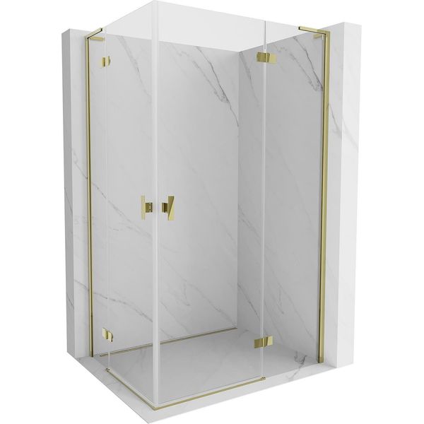 Mexen Mist-H L Duo Cabina Doccia Battente Destra 100 X 115 Cm, Trasparente, Oro - 8A5L-100L-115P-50-00-image